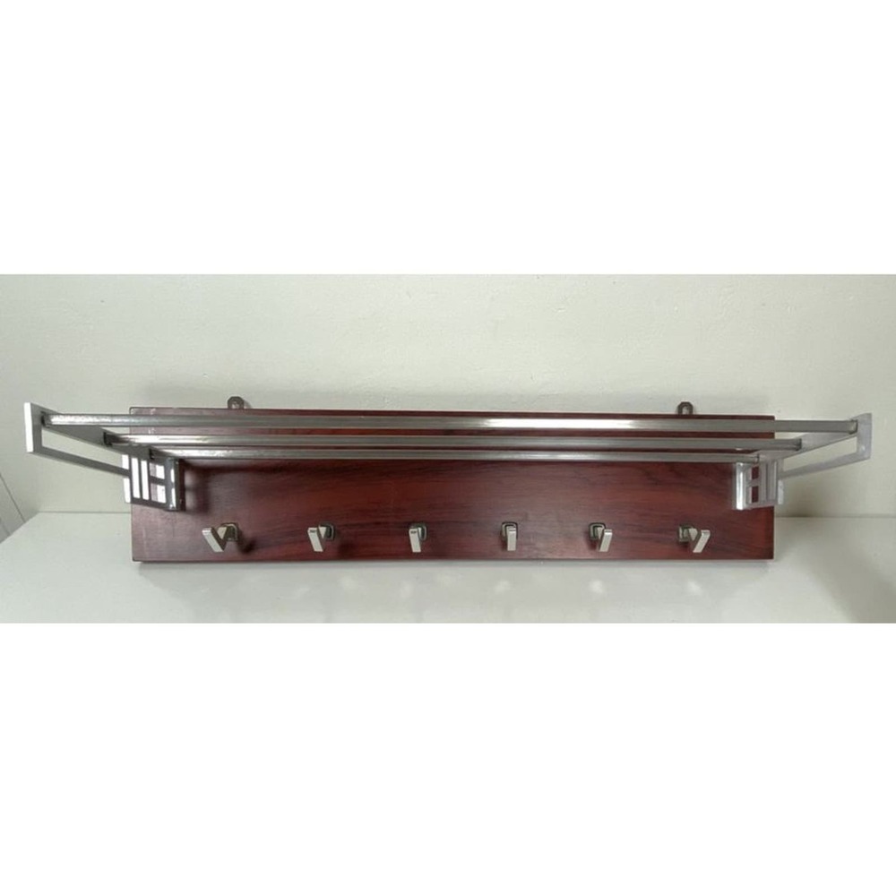 Mid-Century Coat Rack with Art Deco Accents